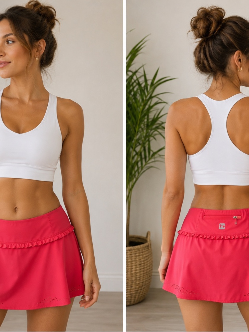 Hind Bright Orange Athletic Running Skort- Size Medium